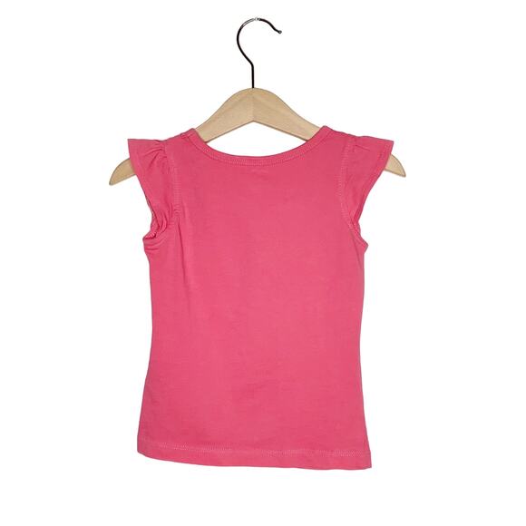 Carter’s Pink Lace Detail Cap Sleeve Tee Girls Size 2T - Picture 3 of 5